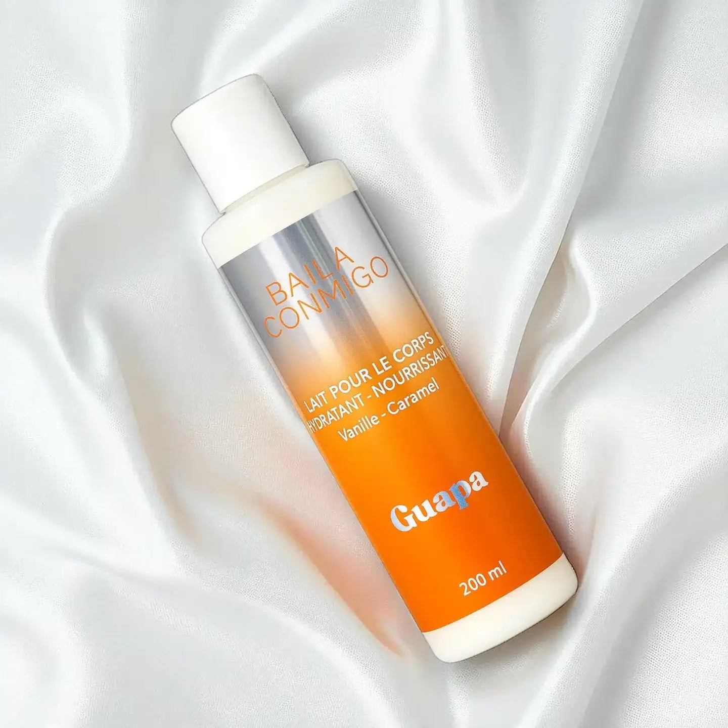 lait corps hydratant vanille caramel 200ml peau douce satinée femme