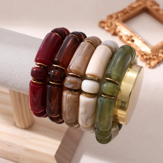 bracelet femme résine acier coloré chic hypoallergénique Bertha