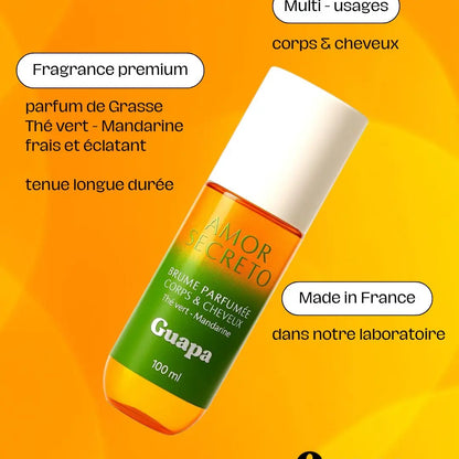 brume parfumée thé vert mandarine 100ml corps cheveux fraîche femme