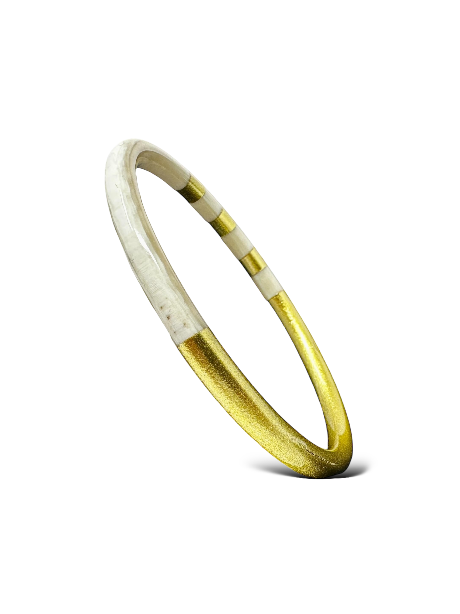 jonc corne buffle doré bracelet artisanal fait main Vietnam femme