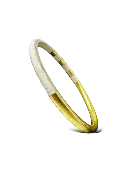jonc corne buffle doré bracelet artisanal fait main Vietnam femme