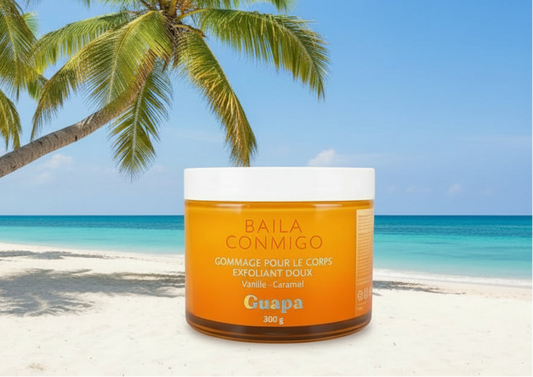 gommage corps vanille caramel 300g exfoliant doux peau satinée femme