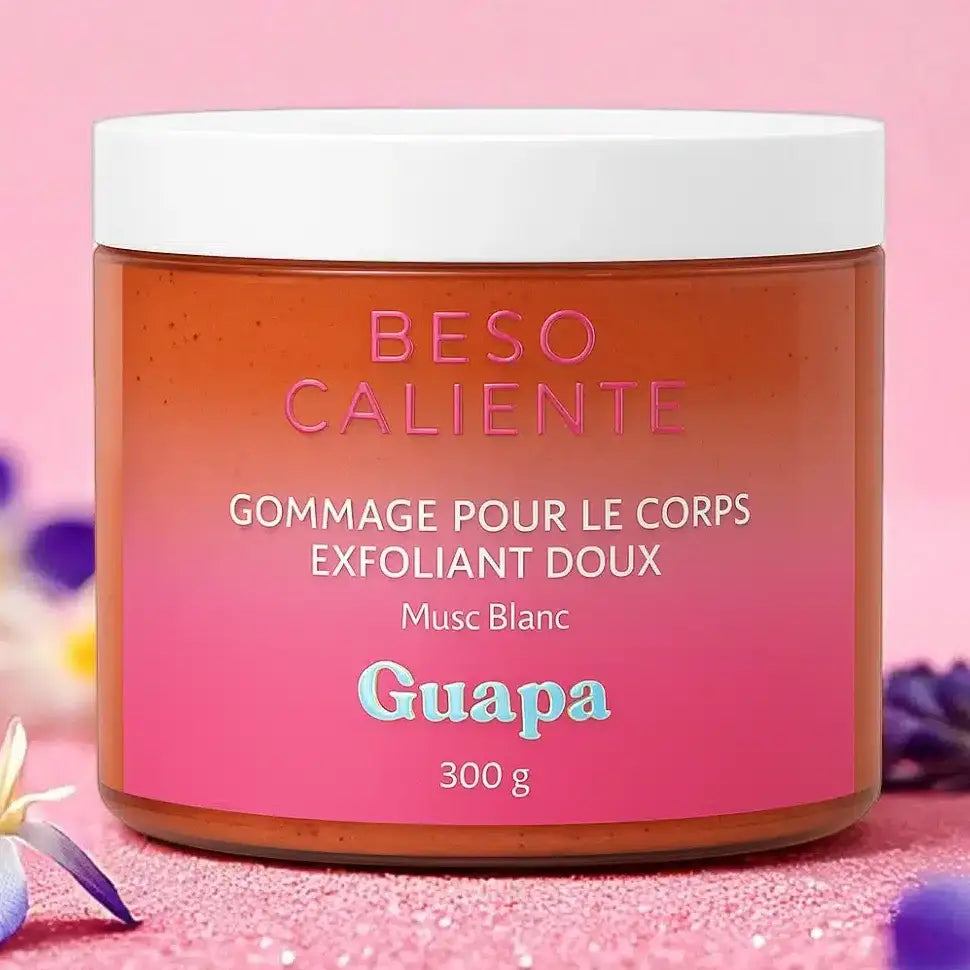 gommage corps exfoliant doux musc blanc 300g peau soyeuse femme