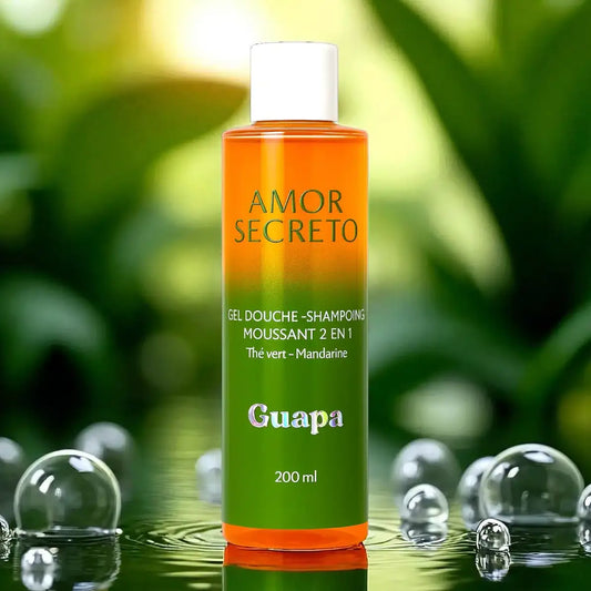 Gel Douche Shampoing 2 en 1 Thé Vert Mandarine 200ml – Amor Secreto