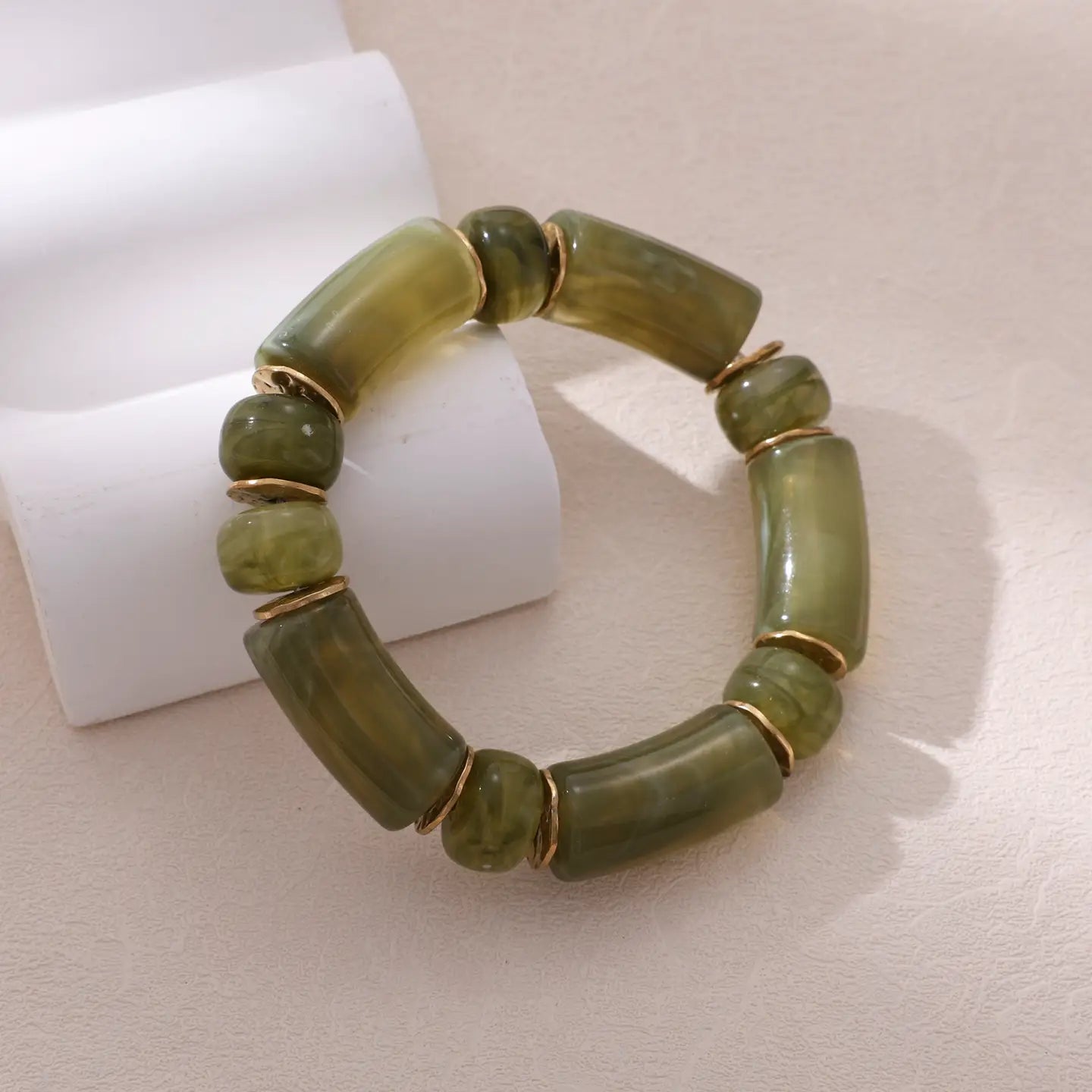 bracelet femme résine acier coloré chic hypoallergénique Bertha