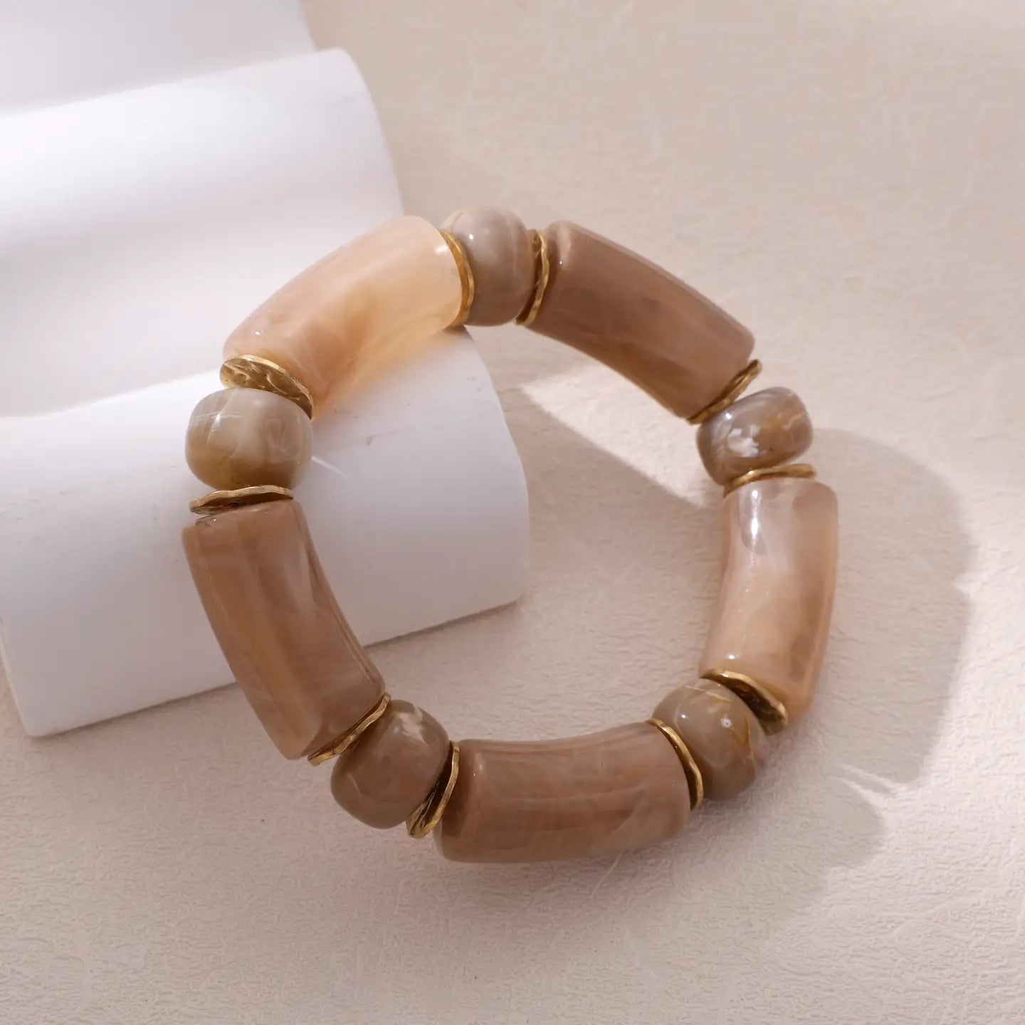 bracelet femme résine acier coloré chic hypoallergénique Bertha