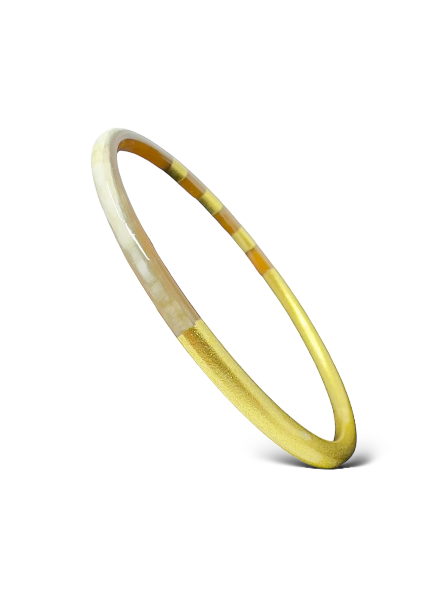 jonc fin corne buffle doré fait main délicat bracelet Vietnam femme